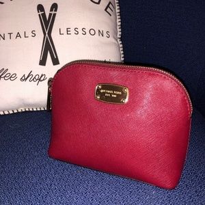 Michael Kors Cosmetic Bag Wine Red